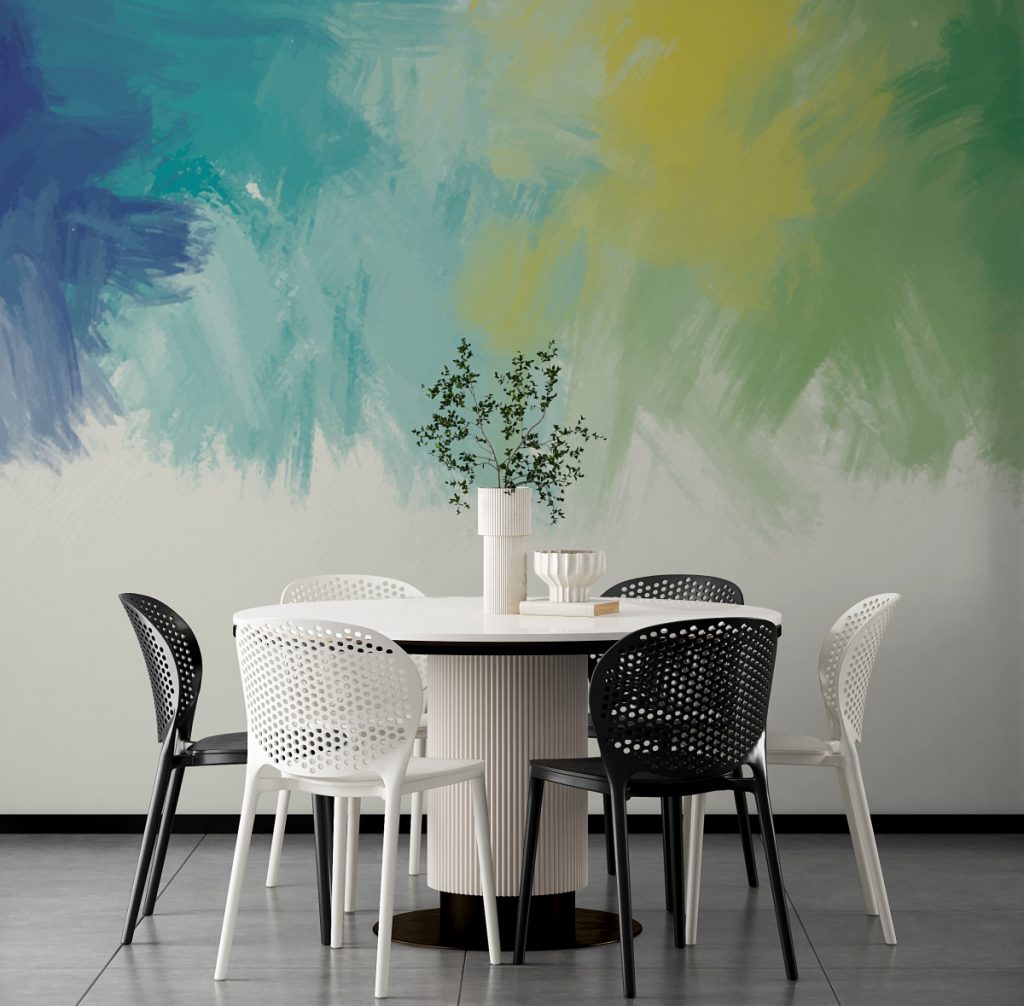 Abstract Brush Stroke Type Ombre Wallpaper For Walls