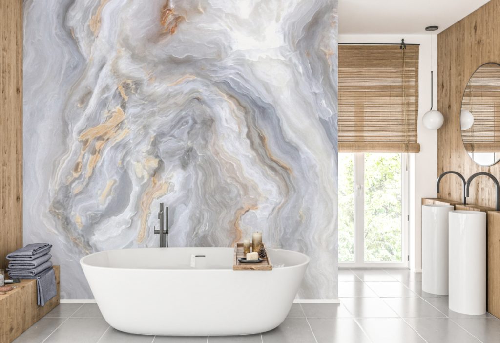 Grey Curly Marble Wall Murals