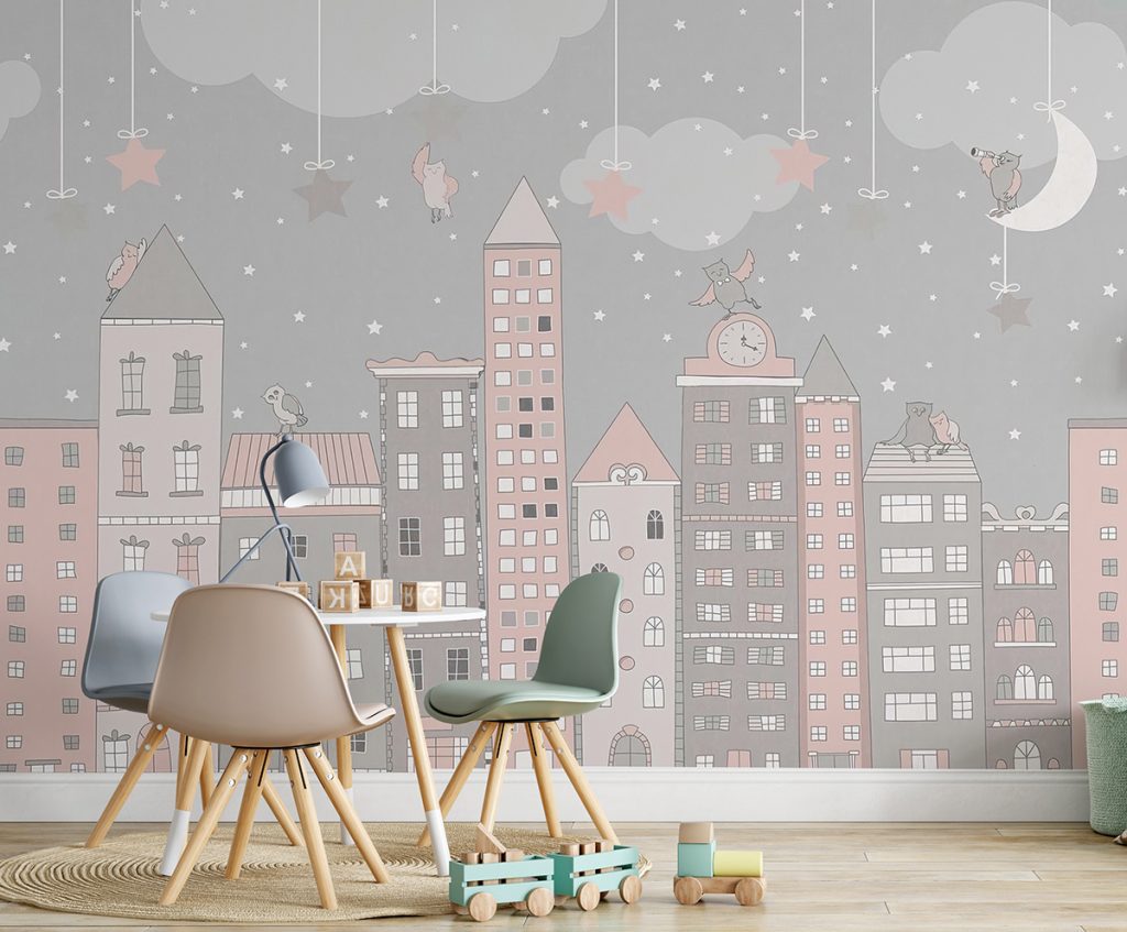 Little CityScape Sketches Wall mural
