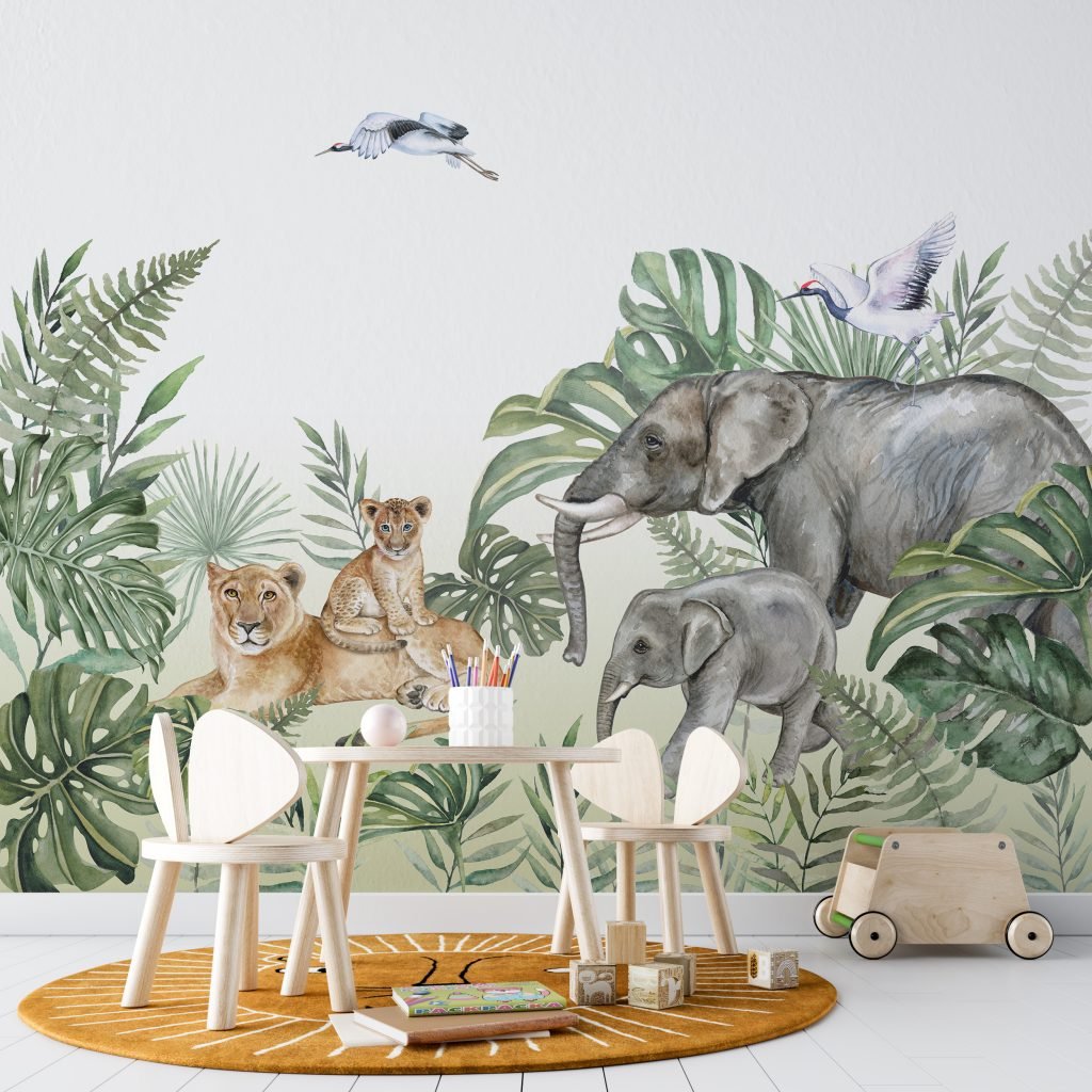 Jungle Safari Animals Wallpaper for Kids