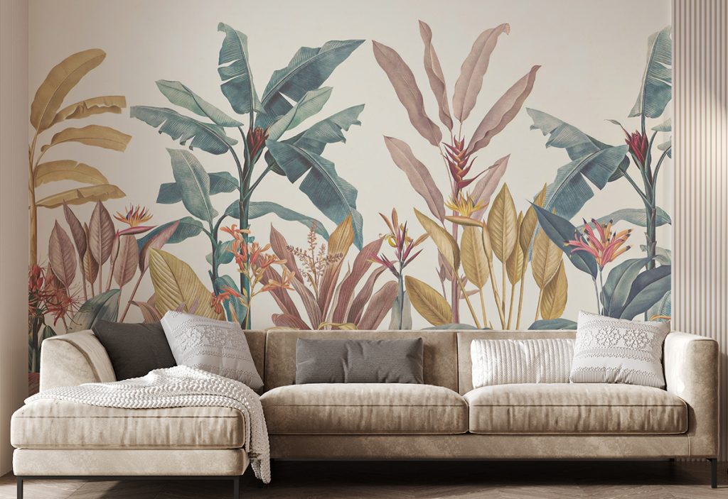 The Tropical Mural Wallpaper of Exotic Interiors