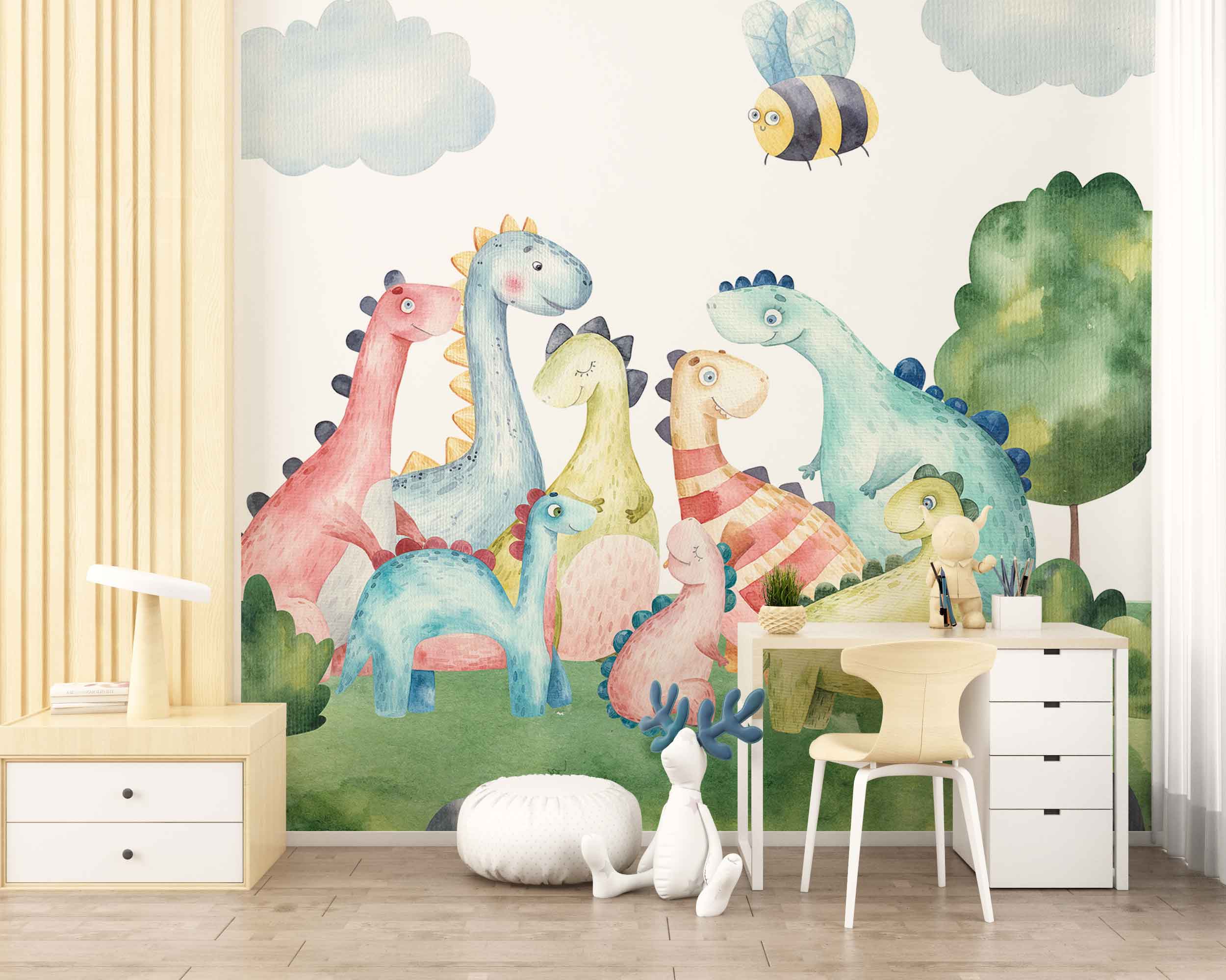 14 Dinosaur Wallpaper Inspirations to Make Kids Room Roar with Style
