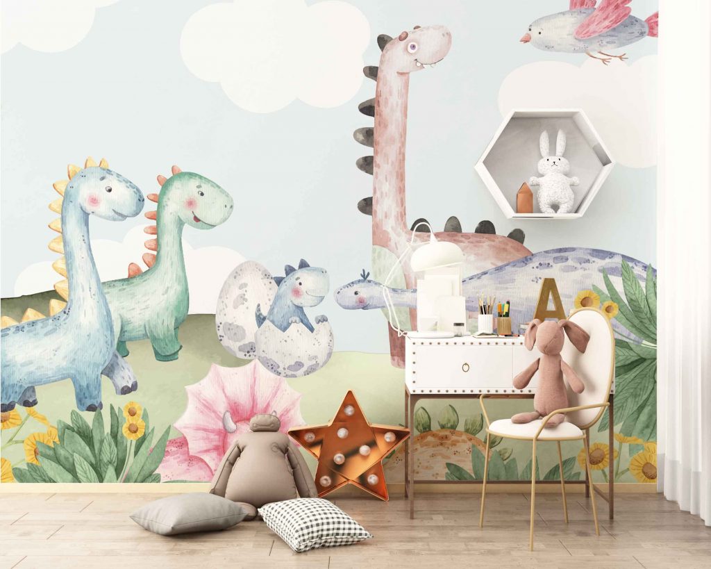 Dino Delight wallpaper for Nursery