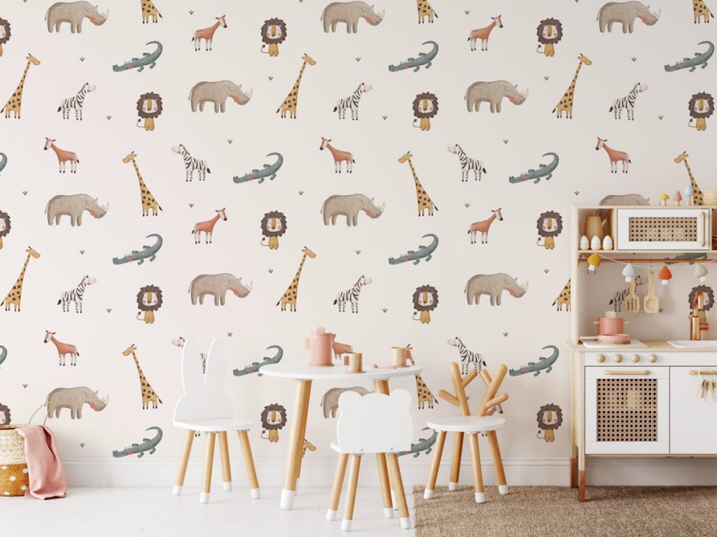 Jungle Safari Animals Wallpaper for Walls