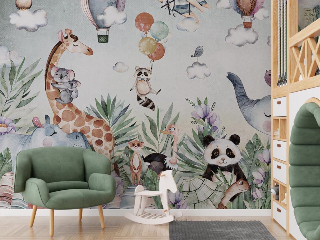Jungle World Textured Wallpaper Murals