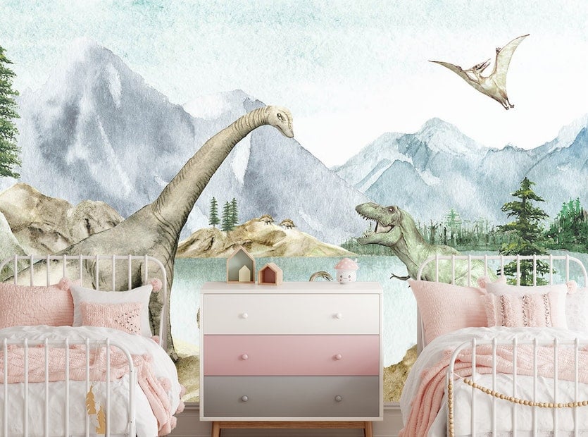 Dino Dreams Wallpaper for Kids Room