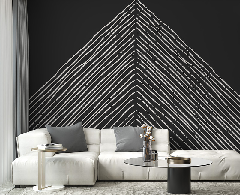 black and white colorful wallpaper combination