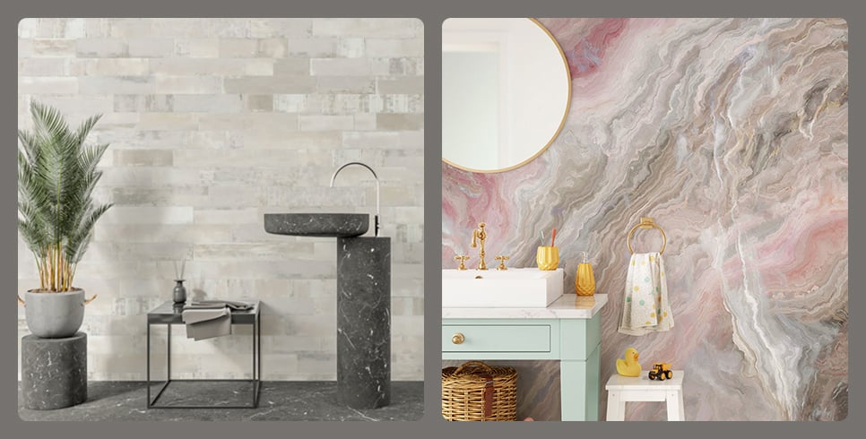 Tile and Marble Wallpaper Trends